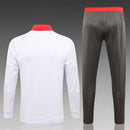 21/22 Conjunto Treino Flamengo - Frio Zíper Longo - Branco