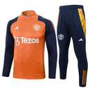 24/25 Conjunto Manchester United - Frio Zíper Curto - Laranja