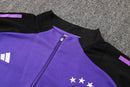 24/25 Conjunto Treino Alemanha - Frio Zíper Curto - Roxo Com Preto