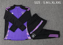 24/25 Conjunto Treino Alemanha - Frio Zíper Curto - Roxo Com Preto