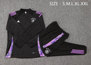24/25 Conjunto Treino Alemanha - Frio Zíper Curto - Preto com Roxo