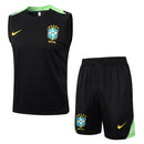 24/25 Conjunto Treino Brasil - Regata - Preto